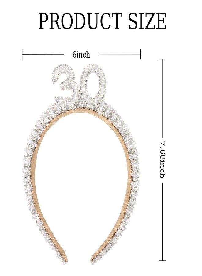 ANBALA 30th Birthday Rhinestone Headband,30th Birthday Decorations & Gift for Her - Image 2